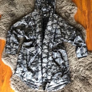 EUC Ivy Park Grey Camo Luxe Parka in M